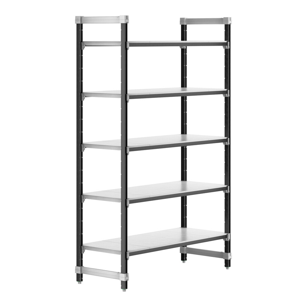 Cambro EXU215484S5480 Camshelving® Elements XTRA 5-Shelf Solid Starter Unit - 21'' x 54'' x 84''