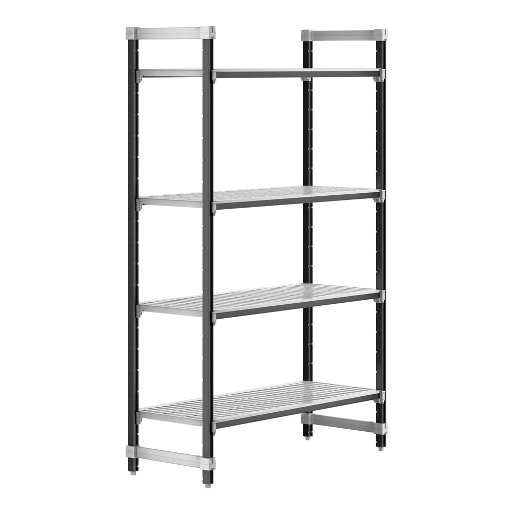Cambro EXU215484V4480 Camshelving® Elements XTRA 4-Shelf Vented Starter Unit - 21'' x 54'' x 84''