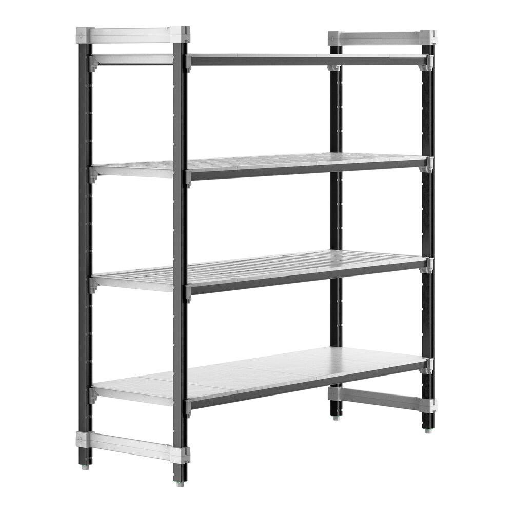 Cambro EXU216064VS4480 Camshelving® Elements XTRA 4-Shelf Combo Starter Unit - 21'' x 60'' x 64''