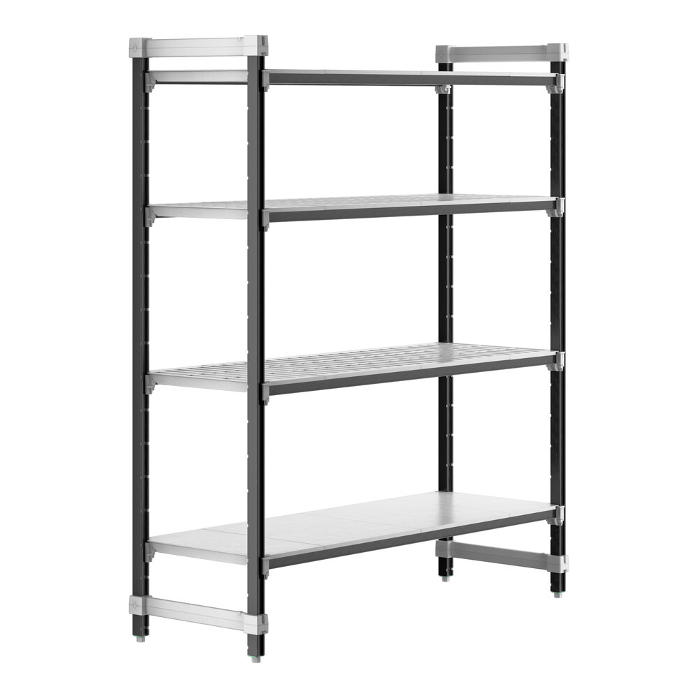 Cambro EXU216072VS4480 Camshelving® Elements XTRA 4-Shelf Combo Starter Unit - 21'' x 60'' x 72''