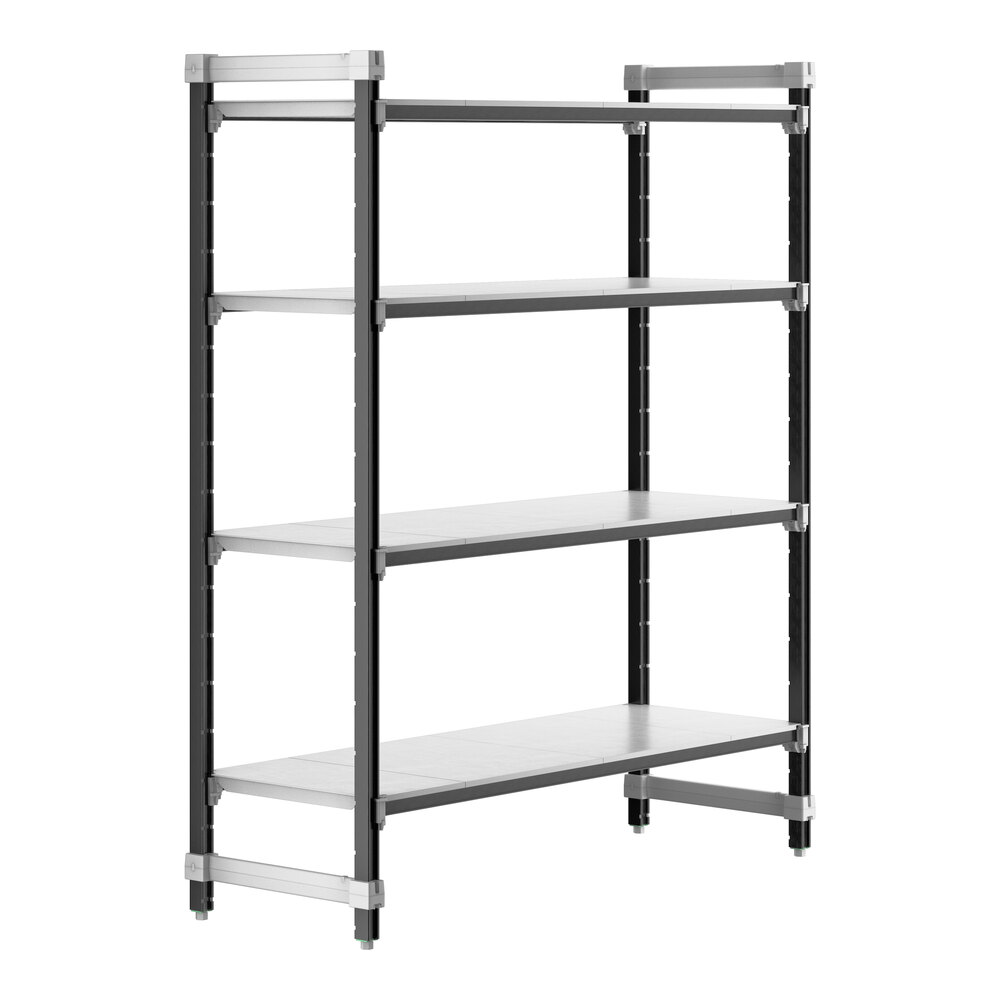 Cambro EXU216072S4480 Camshelving® Elements XTRA 4-Shelf Solid Starter Unit - 21'' x 60'' x 72''