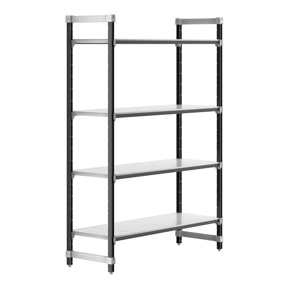 Cambro EXU216084S4480 Camshelving® Elements XTRA 4-Shelf Solid Starter Unit - 21'' x 60'' x 84''