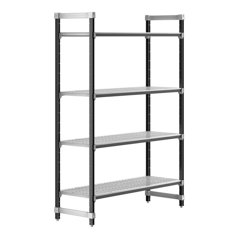 Cambro EXU216084V4480 Camshelving® Elements XTRA 4-Shelf Vented Starter Unit - 21'' x 60'' x 84''