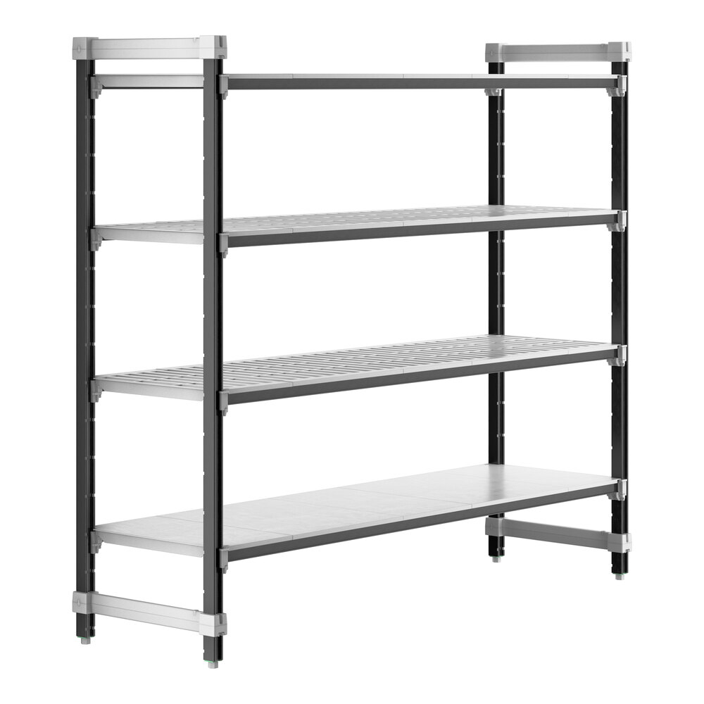 Cambro EXU217264VS4480 Camshelving® Elements XTRA 4-Shelf Combo Starter Unit - 21'' x 72'' x 64''