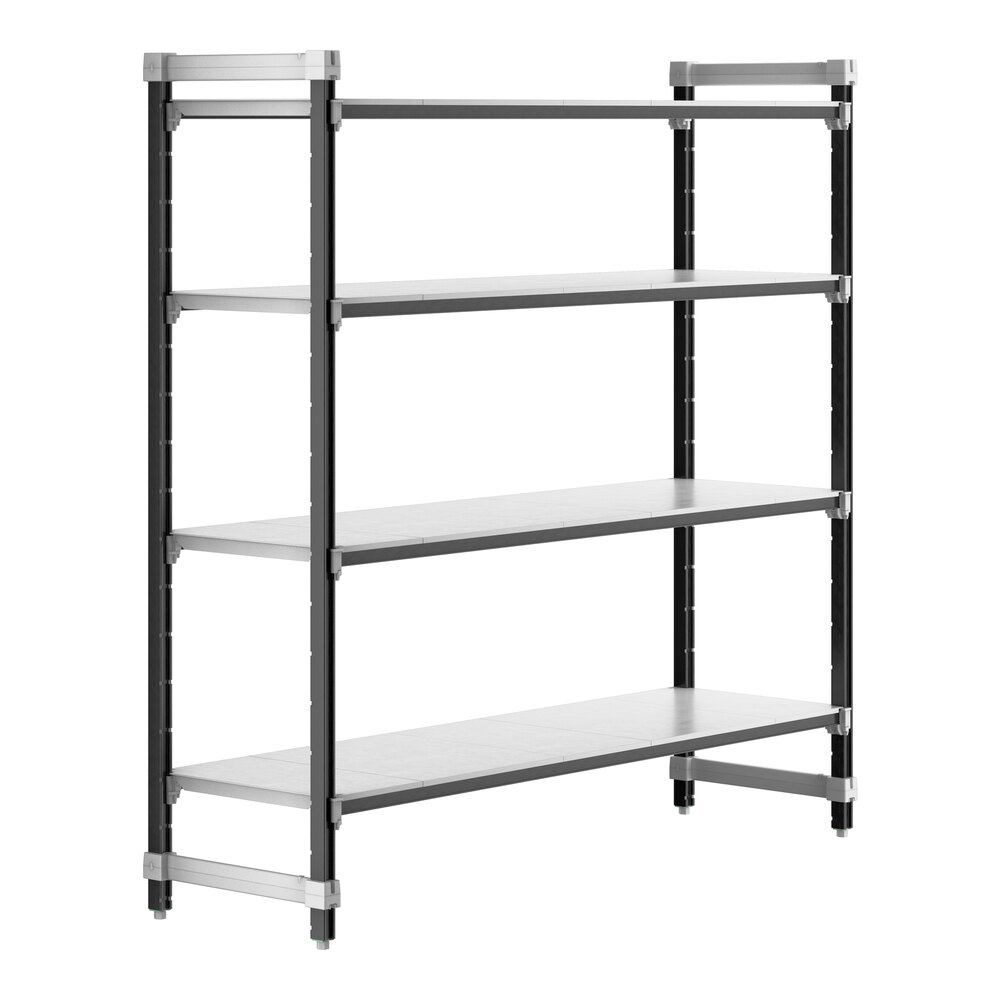 Cambro EXU217272S4480 Camshelving® Elements XTRA 4-Shelf Solid Starter Unit - 21'' x 72'' x 72''