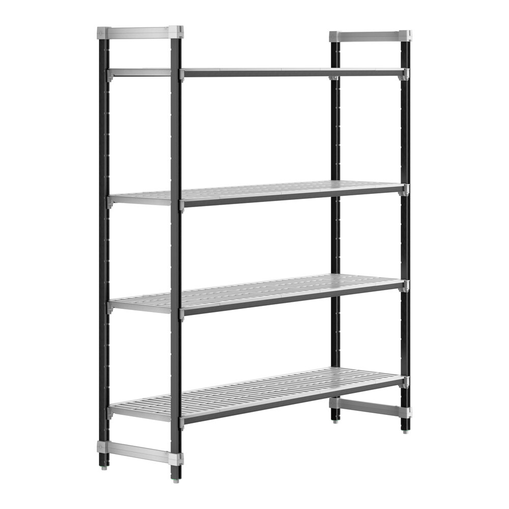 Cambro EXU217284V4480 Camshelving® Elements XTRA 4-Shelf Vented Starter Unit - 21'' x 72'' x 84''