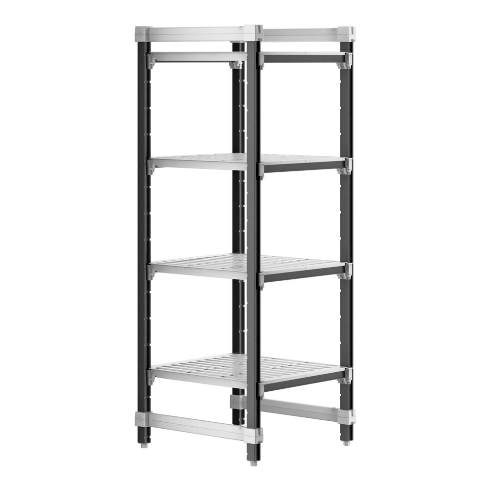 Cambro EXU242464V4480 Camshelving® Elements XTRA 4-Shelf Vented Starter Unit - 24'' x 24'' x 64''