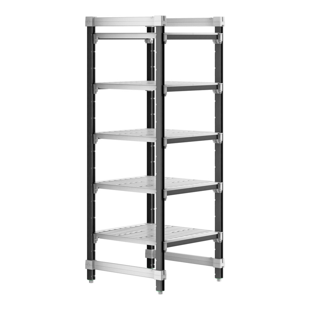 Cambro EXU242464V5480 Camshelving® Elements XTRA 5-Shelf Vented Starter Unit - 24'' x 24'' x 64''