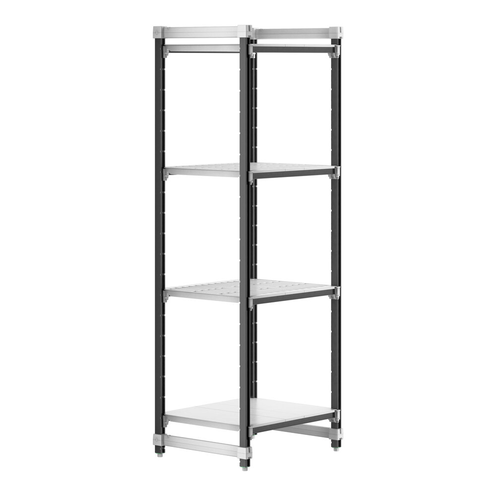 Cambro EXU243084VS4480 Camshelving® Elements XTRA 4-Shelf Combo Starter Unit - 24'' x 30'' x 84''
