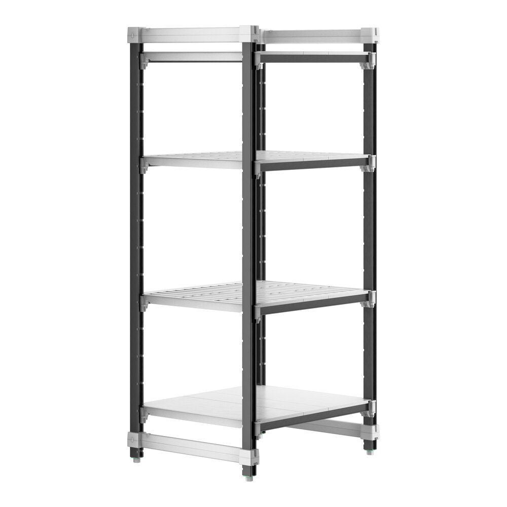 Cambro EXU243064VS4480 Camshelving® Elements XTRA 4-Shelf Combo Starter Unit - 24'' x 30'' x 64''