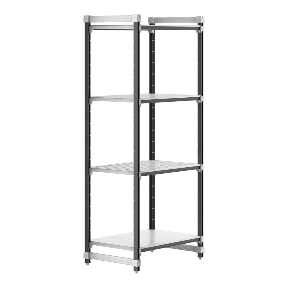 Cambro EXU243684VS4480 Camshelving® Elements XTRA 4-Shelf Combo Starter Unit - 24'' x 36'' x 84''