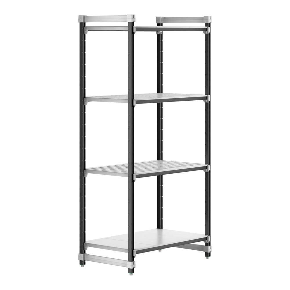 Cambro EXU244284VS4480 Camshelving® Elements XTRA 4-Shelf Combo Starter Unit - 24'' x 42'' x 84''