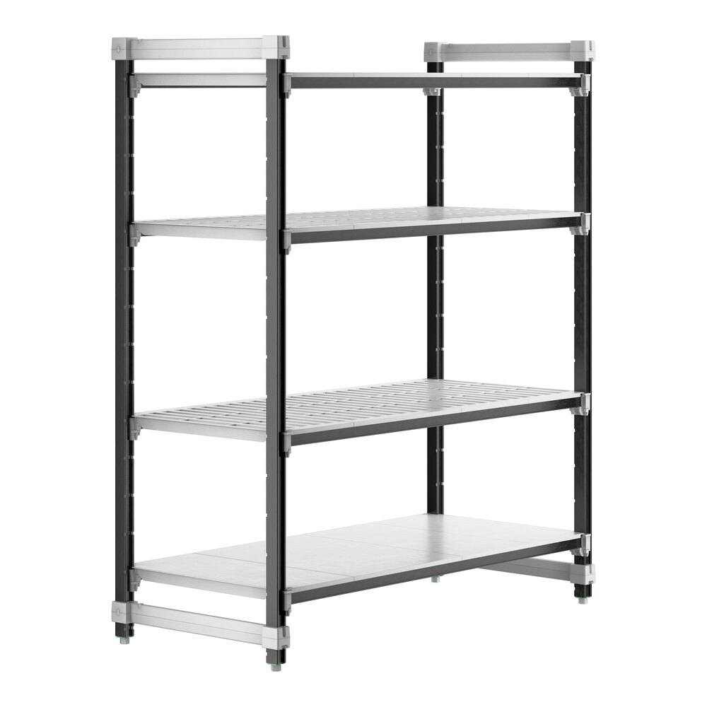 Cambro EXU245464VS4480 Camshelving® Elements XTRA 4-Shelf Combo Starter Unit - 24'' x 54'' x 64''