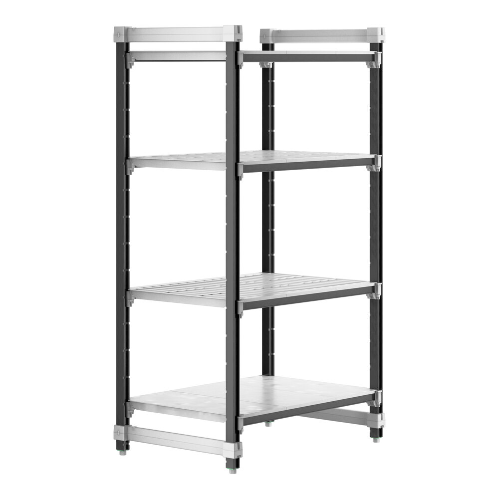 Cambro EXU243664VS4480 Camshelving® Elements XTRA 4-Shelf Combo Starter Unit - 24'' x 36'' x 64''