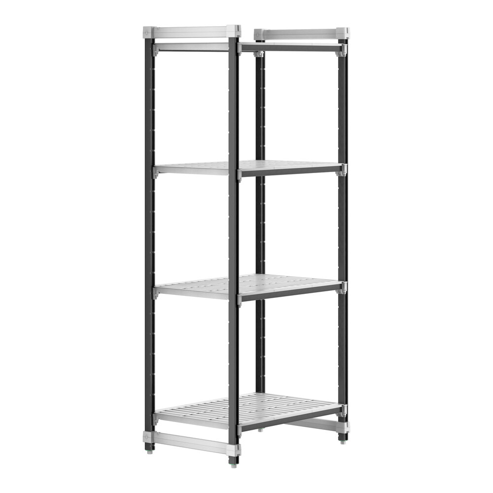 Cambro EXU243684V4480 Camshelving® Elements XTRA 4-Shelf Vented Starter Unit - 24'' x 36'' x 84''
