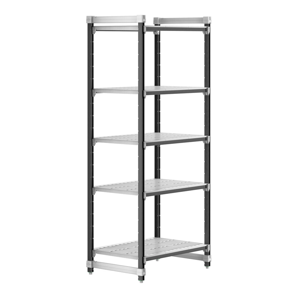 Cambro EXU243684V5480 Camshelving® Elements XTRA 5-Shelf Vented Starter Unit - 24'' x 36'' x 84''
