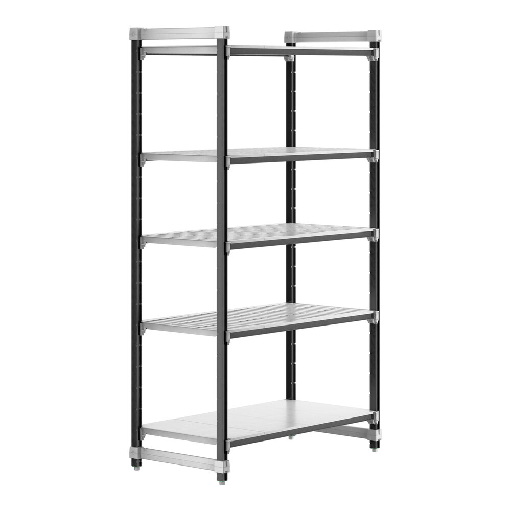 Cambro EXU244884VS5480 Camshelving® Elements XTRA 5-Shelf Combo Starter Unit - 24'' x 48'' x 84''