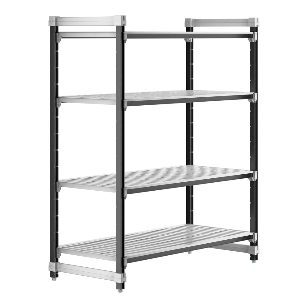 Cambro EXU245464V4480 Camshelving® Elements XTRA 4-Shelf Vented Starter Unit - 24'' x 54'' x 64''