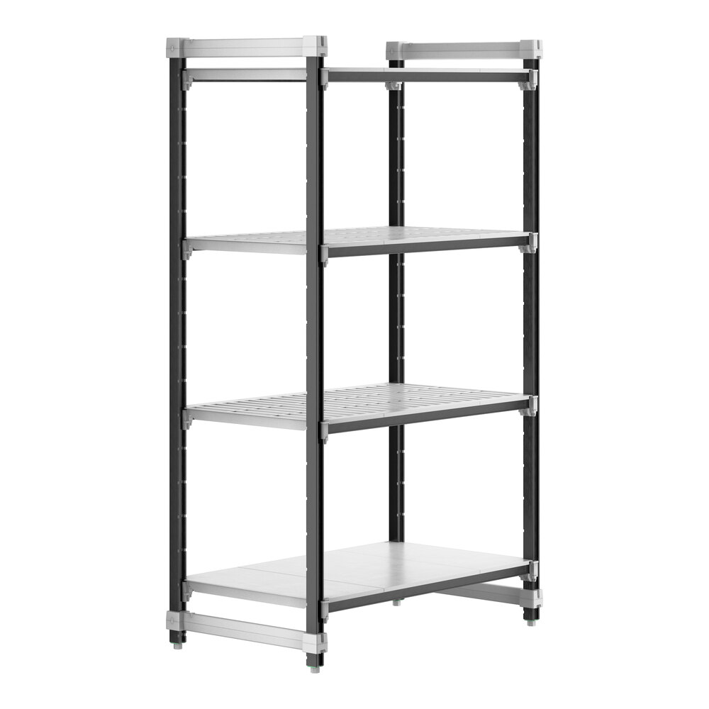 Cambro EXU244272VS4480 Camshelving® Elements XTRA 4-Shelf Combo Starter Unit - 24'' x 42'' x 72''