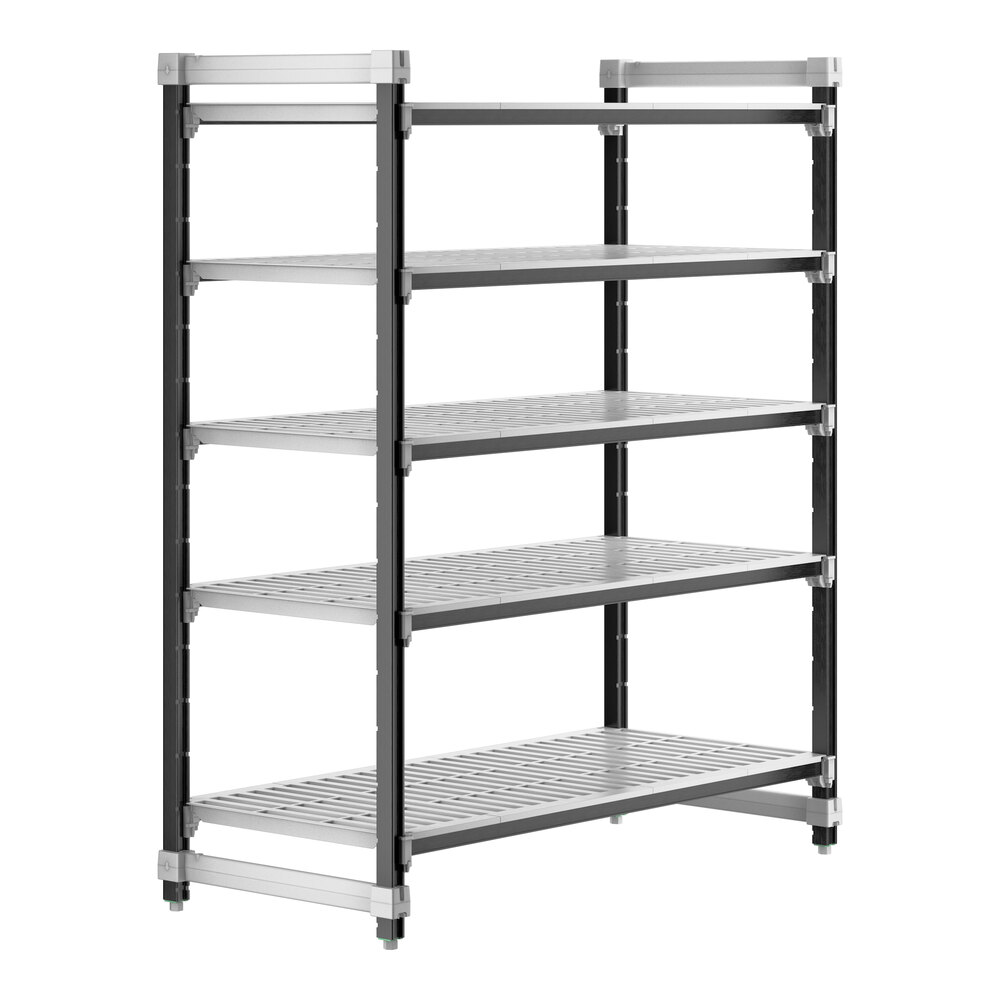Cambro EXU245464V5480 Camshelving® Elements XTRA 5-Shelf Vented Starter Unit - 24'' x 54'' x 64''