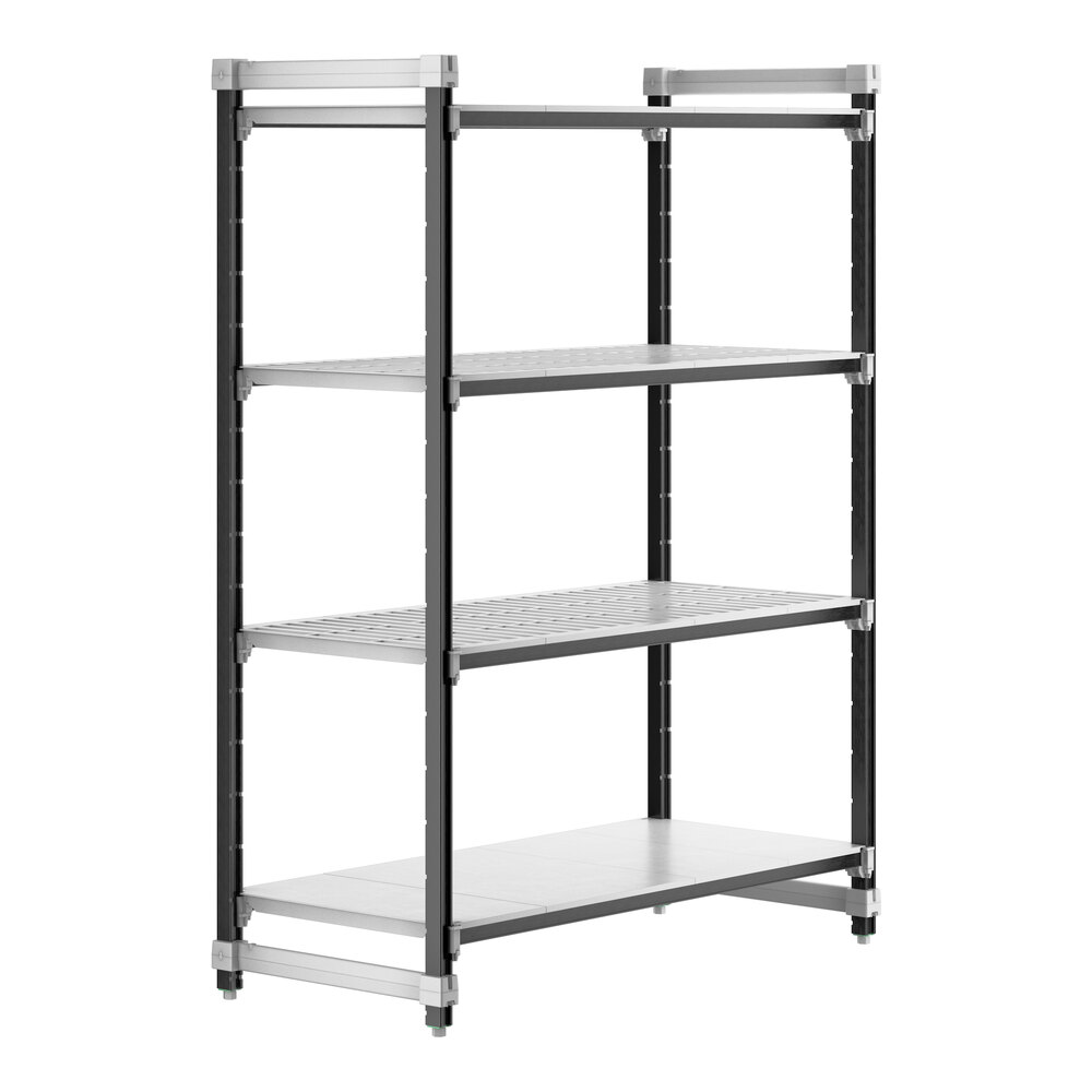Cambro EXU245472VS4480 Camshelving® Elements XTRA 4-Shelf Combo Starter Unit - 24'' x 54'' x 72''