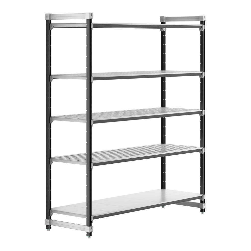 Cambro EXU247284VS5480 Camshelving® Elements XTRA 5-Shelf Combo Starter Unit - 24'' x 72'' x 84''