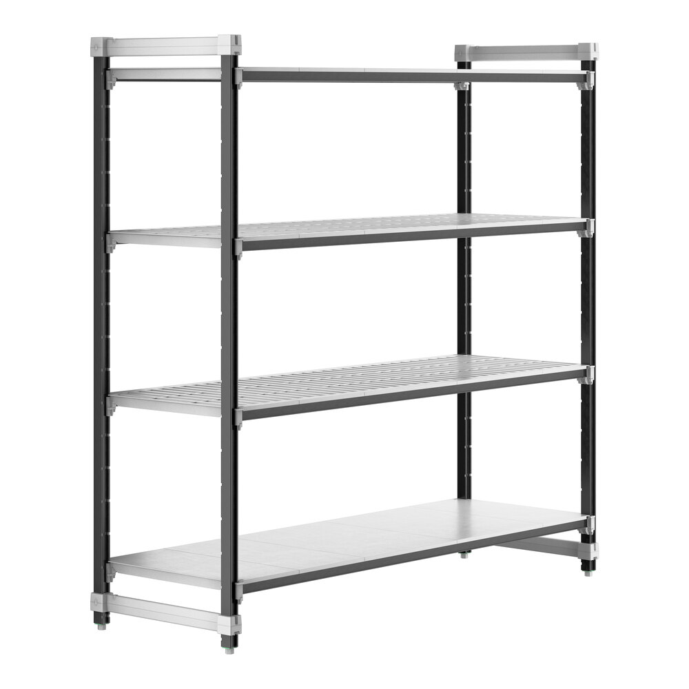 Cambro EXU247272VS4480 Camshelving® Elements XTRA 4-Shelf Combo Starter Unit - 24'' x 72'' x 72''