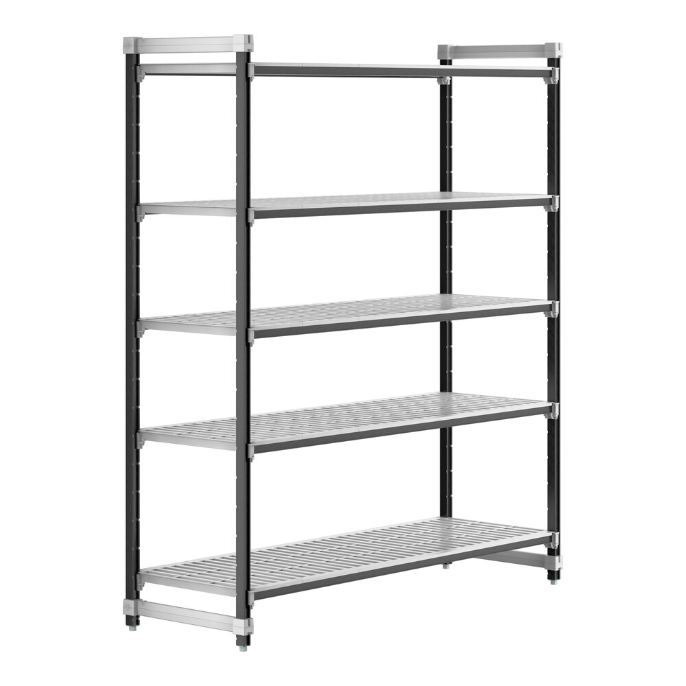 Cambro EXU247284V5480 Camshelving® Elements XTRA 5-Shelf Vented Starter Unit - 24'' x 72'' x 84''