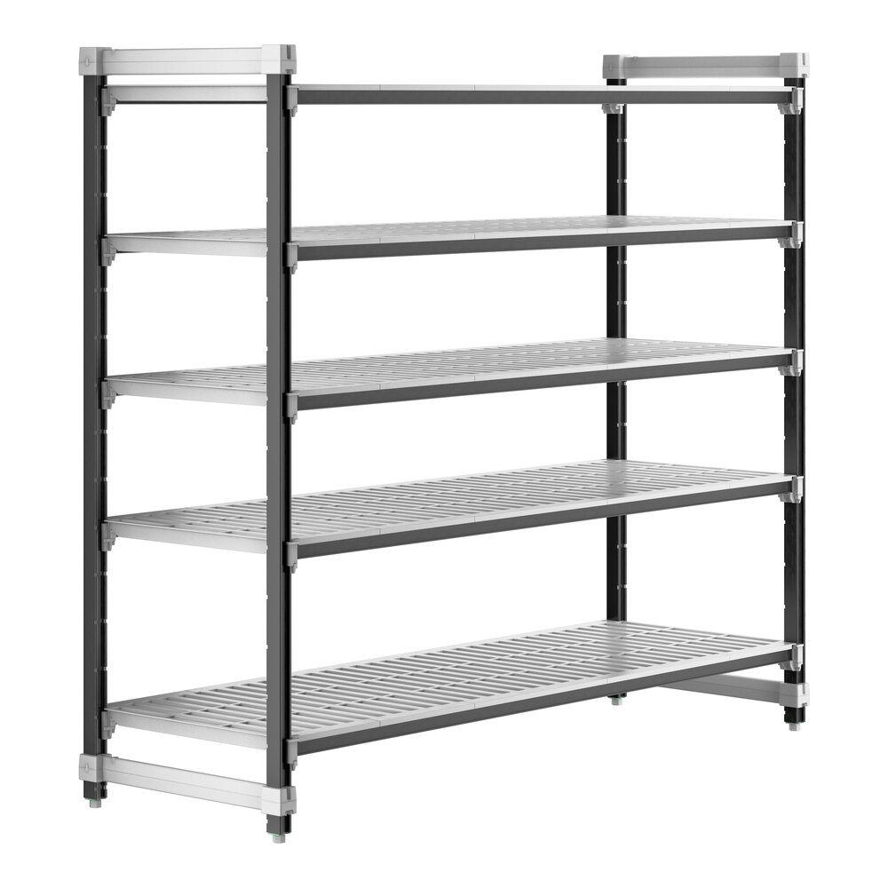 Cambro EXU247264V5480 Camshelving® Elements XTRA 5-Shelf Vented Starter Unit - 24'' x 72'' x 64''