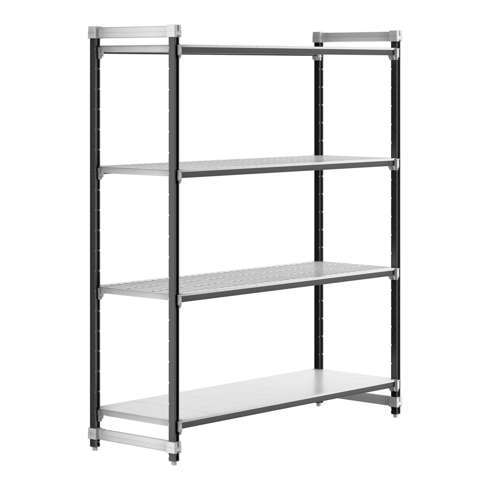 Cambro EXU247284VS4480 Camshelving® Elements XTRA 4-Shelf Combo Starter Unit - 24'' x 72'' x 84''