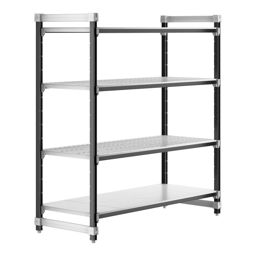 Cambro EXU246064VS4480 Camshelving® Elements XTRA 4-Shelf Combo Starter Unit - 24'' x 60'' x 64''