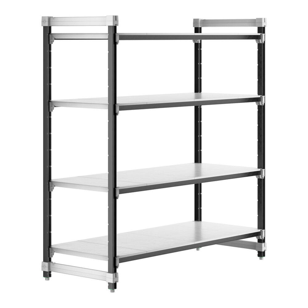 Cambro EXU246064S4480 Camshelving® Elements XTRA 4-Shelf Solid Starter Unit - 24'' x 60'' x 64''