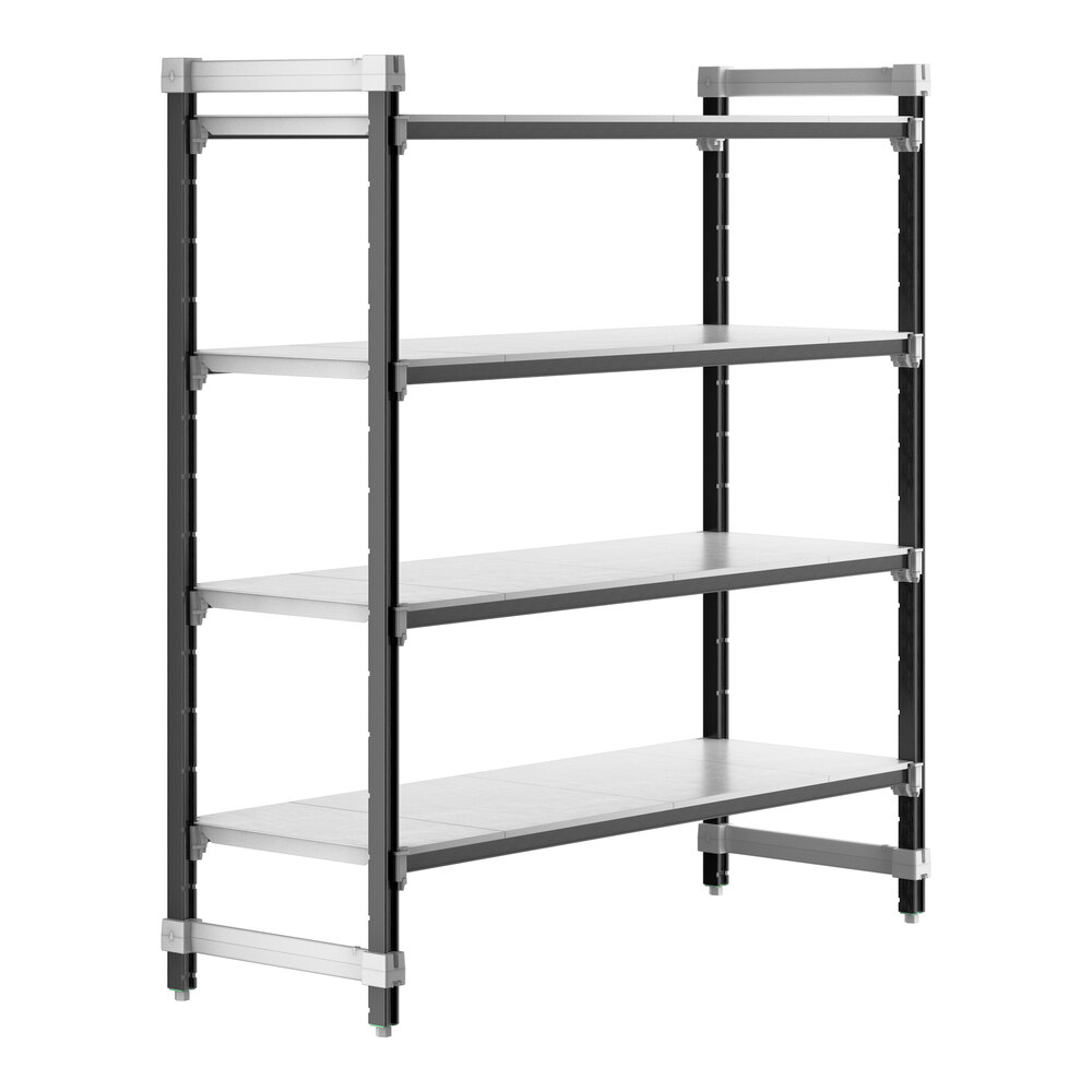 Cambro EXU216064S4480 Camshelving® Elements XTRA 4-Shelf Solid Starter Unit - 21'' x 60'' x 64''