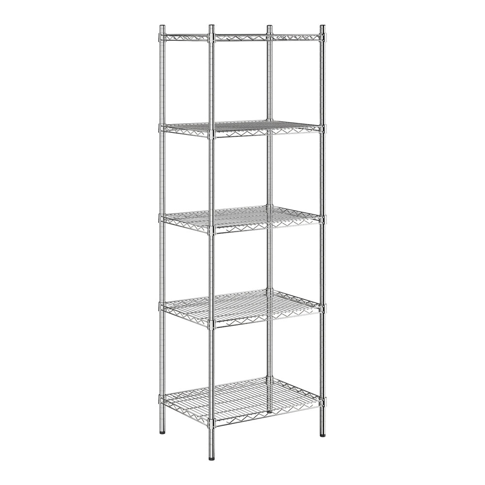 Steelton 18" x 24" NSF Chrome 5-Shelf Kit with 72" Posts