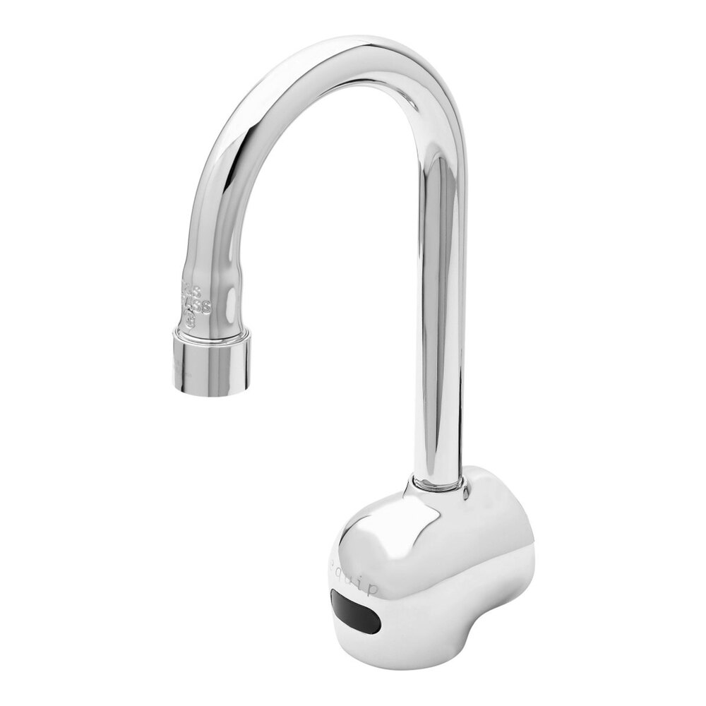 Equip by T&S 5EF-1D-WG-VF05 Wall Mounted Sensor Faucet with 6 3/8" Swivel Gooseneck Spout and 0.5 GPM Non-Aerated Spray Device