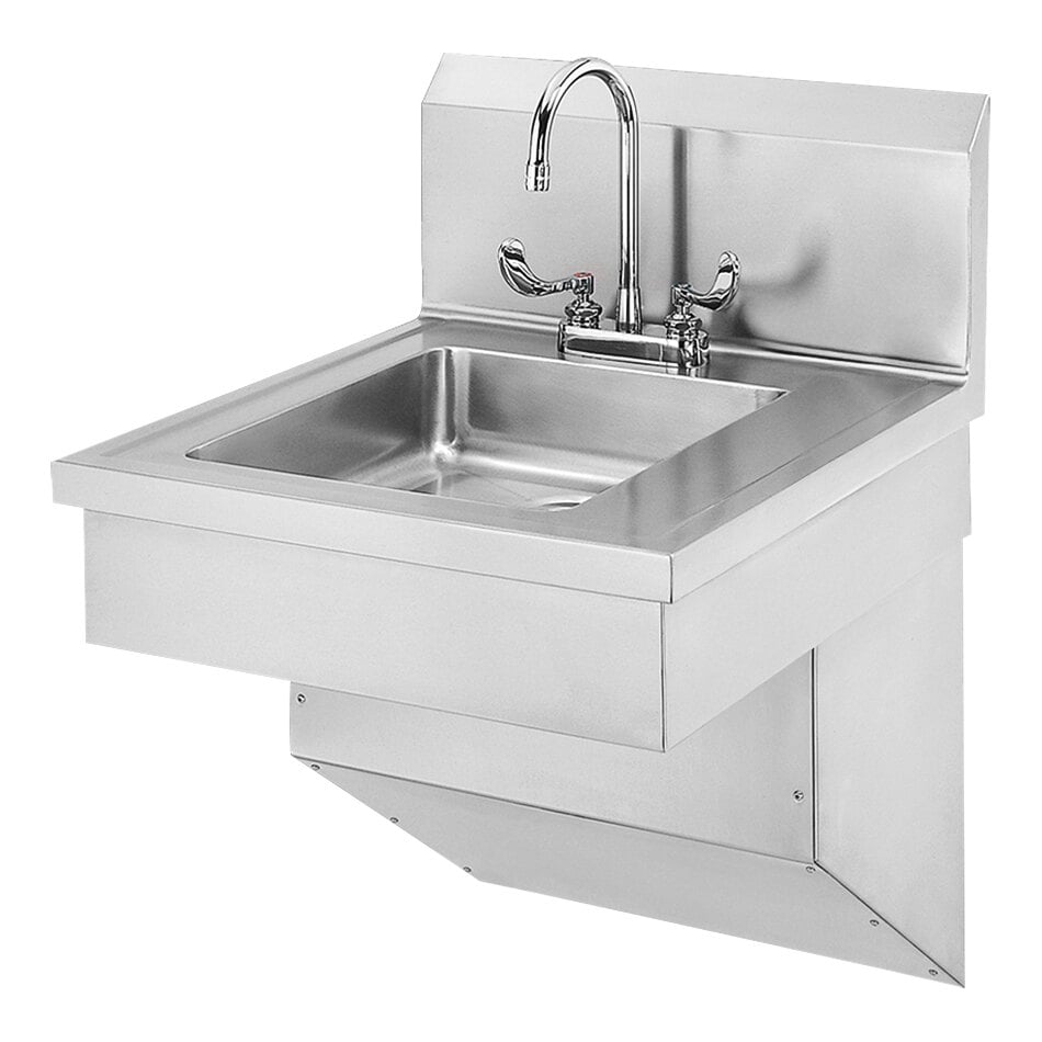 IMC/Teddy ADA-WS-SEC-1D 14" x 16" Wall-Mounted Security Hand Sink with 2.2 GPM Deck-Mount Faucet