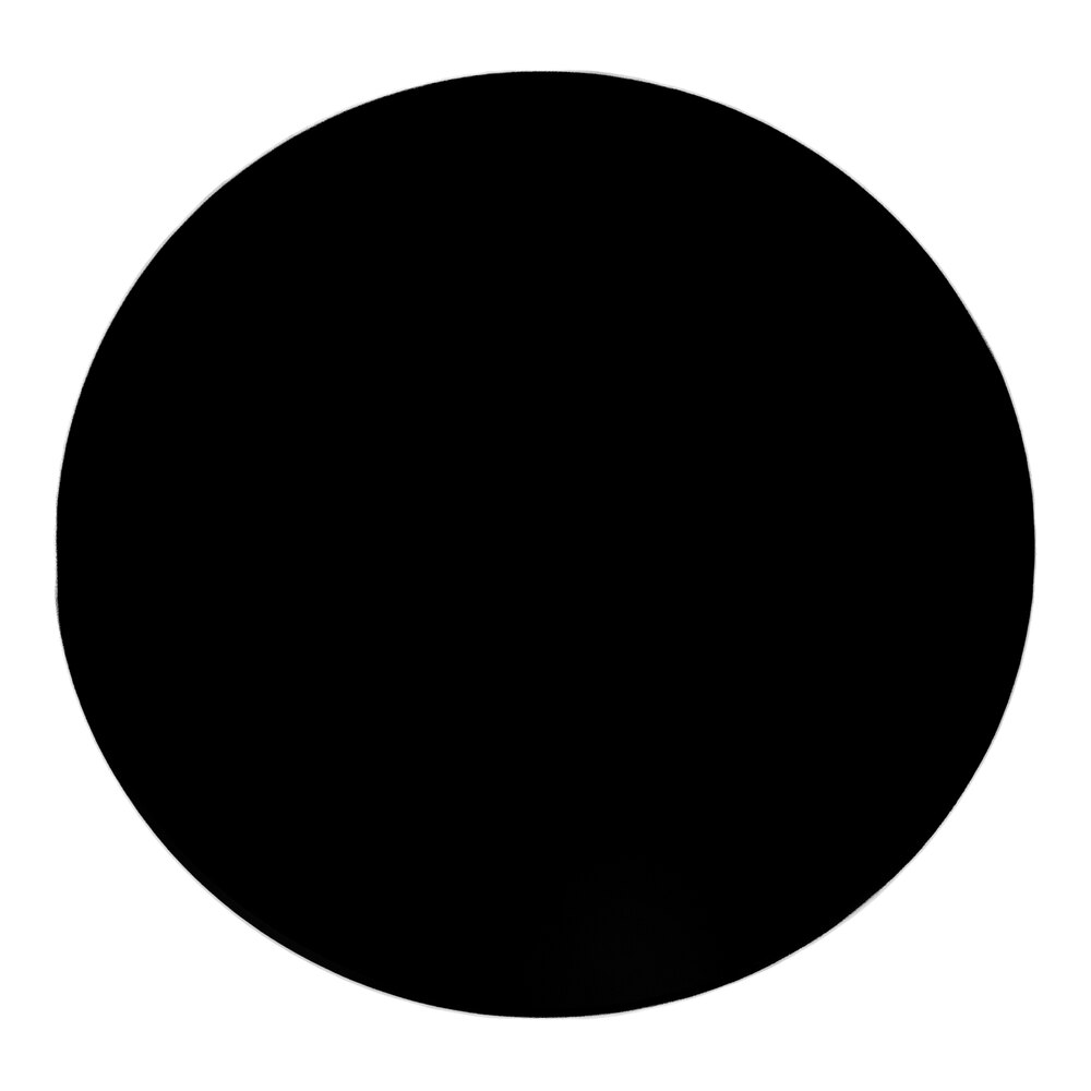 Superior Surfaces 24" Round Frosty Black Eased Edge Indoor Table Top