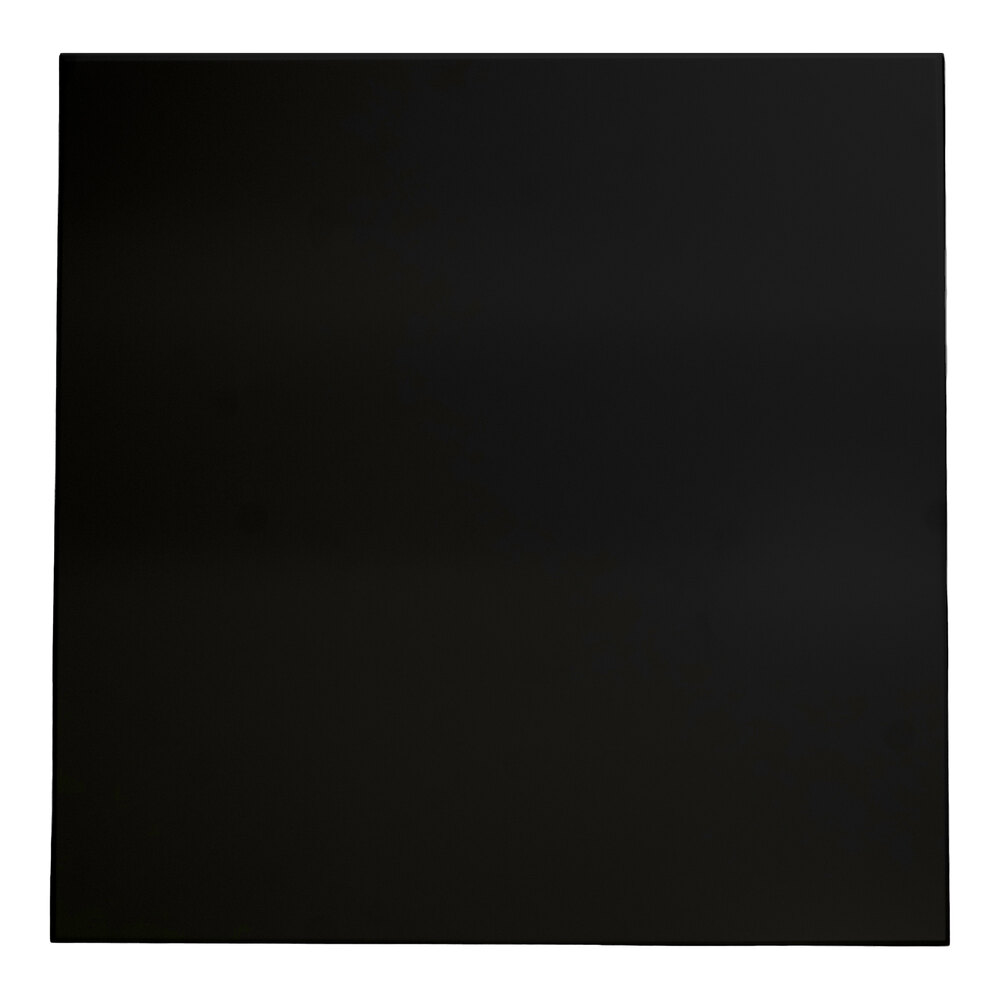 Superior Surfaces 36" x 36" Square Frosty Black Eased Edge Squared Corner Outdoor Table Top