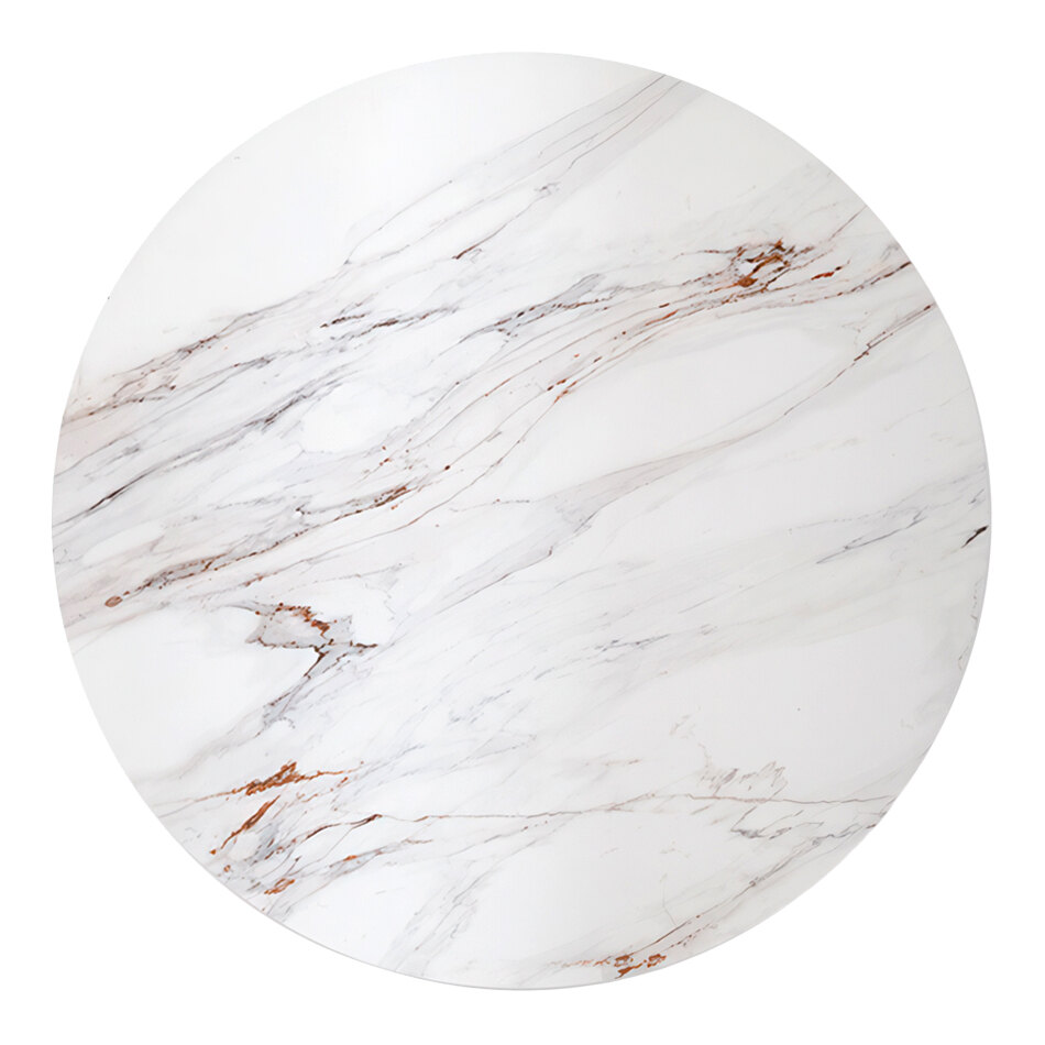 Superior Surfaces 24" Round Brown Calcatta Eased Edge Indoor Table Top