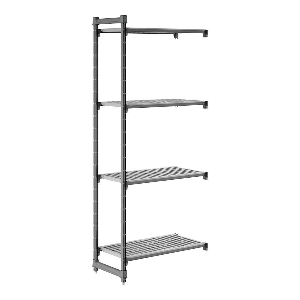 Cambro CBA183684V4580 Camshelving® Basics Plus Vented 4-Shelf Add On Unit - 18" x 36" x 84"