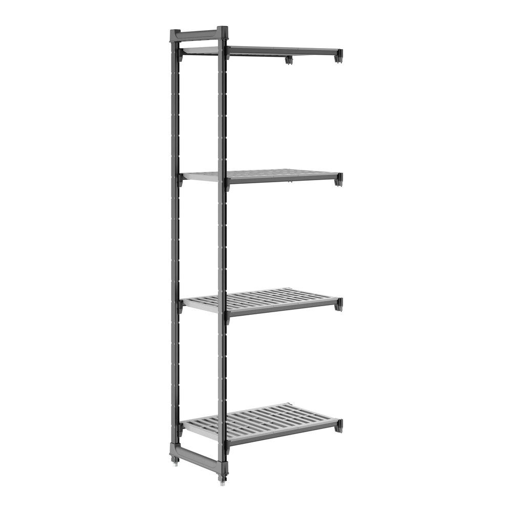 Cambro CBA183084V4580 Camshelving® Basics Plus Vented 4-Shelf Add On Unit - 18" x 30" x 84"