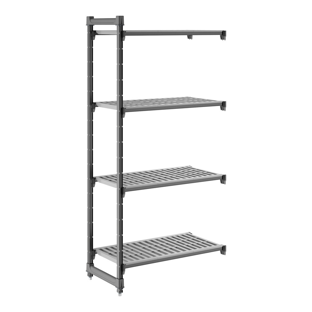 Cambro CBA183672V4580 Camshelving® Basics Plus Vented 4-Shelf Add On Unit - 18" x 36" x 72"