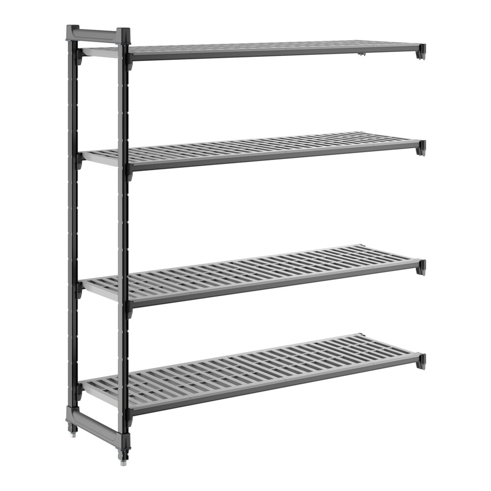 Cambro CBA186064V4580 Camshelving® Basics Plus Vented 4-Shelf Add On Unit - 18" x 60" x 64"