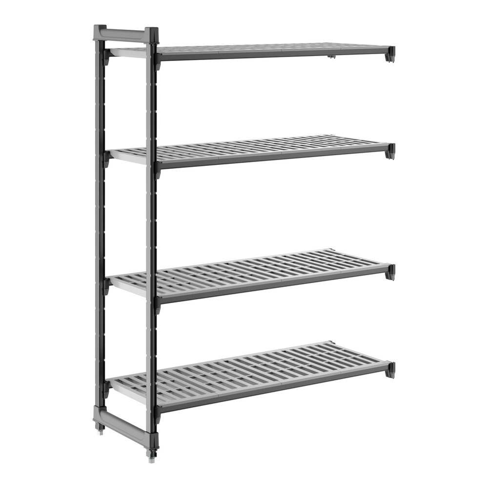Cambro CBA184864V4580 Camshelving® Basics Plus Vented 4-Shelf Add On Unit - 18" x 48" x 64"
