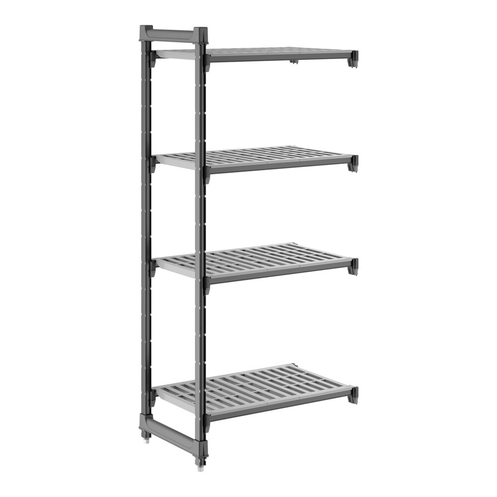 Cambro CBA183064V4580 Camshelving® Basics Plus Vented 4-Shelf Add On Unit - 18" x 30" x 64"