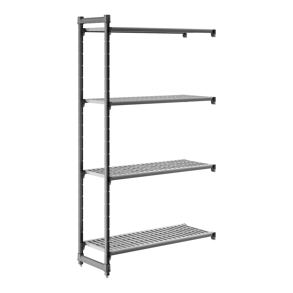 Cambro CBA184884V4580 Camshelving® Basics Plus Vented 4-Shelf Add On Unit - 18" x 48" x 84"
