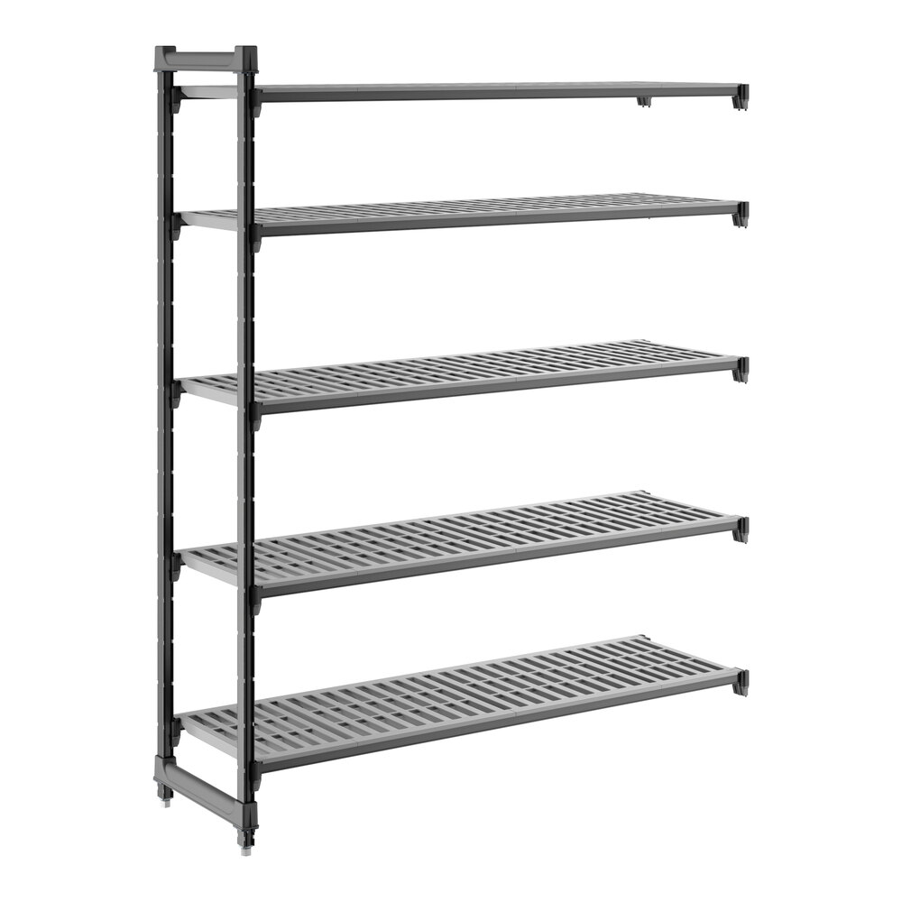 Cambro CBA186072V5580 Camshelving® Basics Plus Vented 5-Shelf Add On Unit - 18" x 60" x 72"