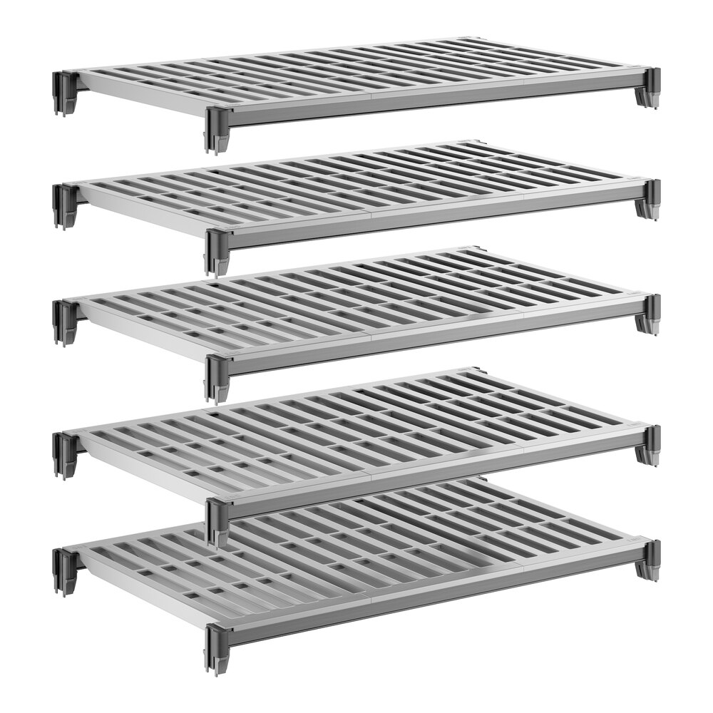 Cambro CBSK2136V5580 Camshelving® Basics Plus 21" x 36" Shelf Kit with 5 Vented Shelves