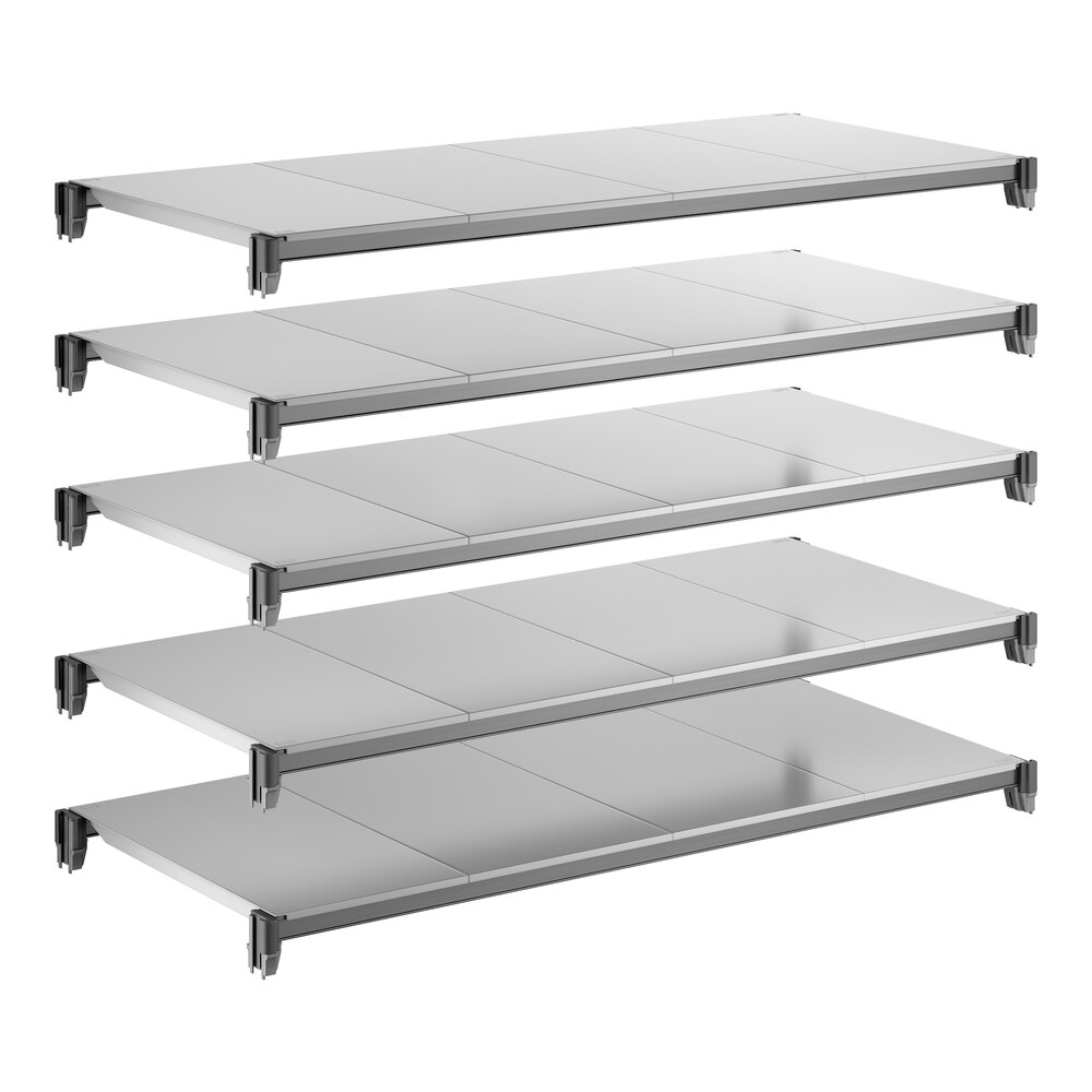 Cambro CBSK2148S5580 Camshelving® Basics Plus 21" x 48" Shelf Kit with 5 Solid Shelves