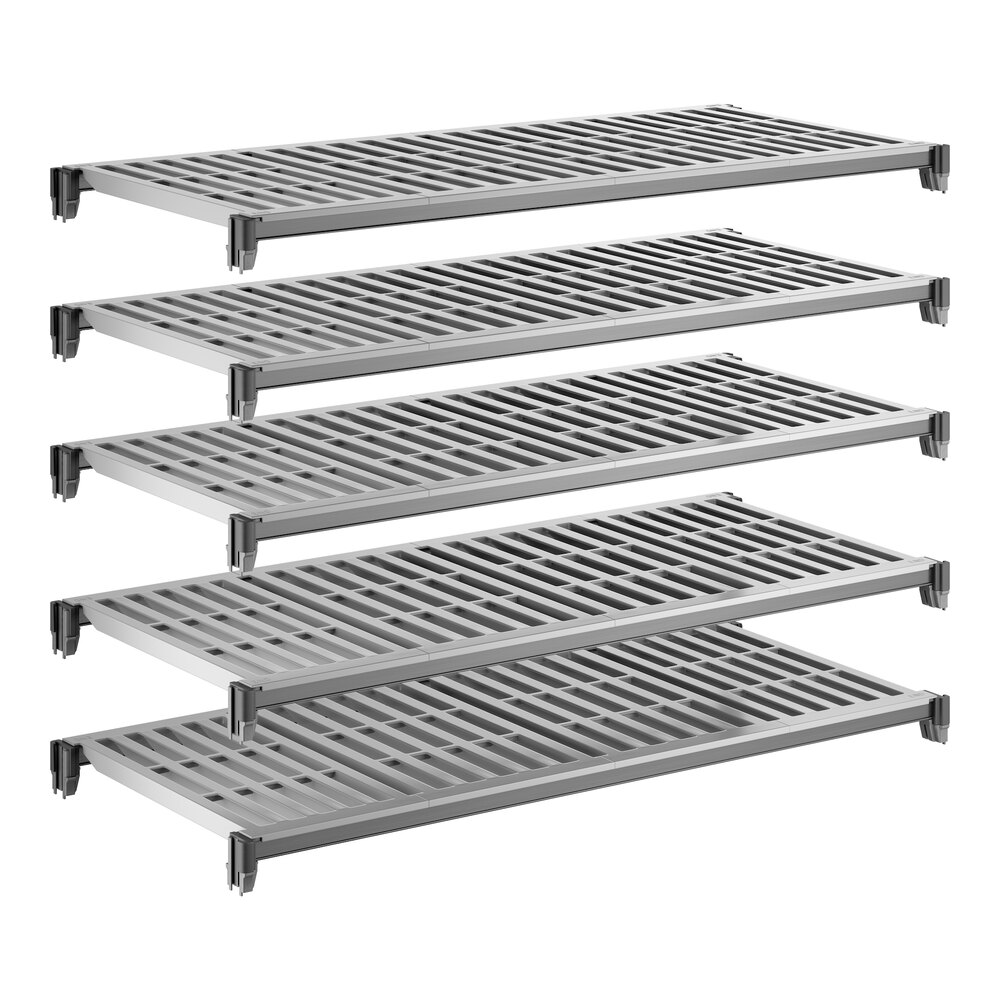 Cambro CBSK2148V5580 Camshelving® Basics Plus 21" x 48" Shelf Kit with 5 Vented Shelves